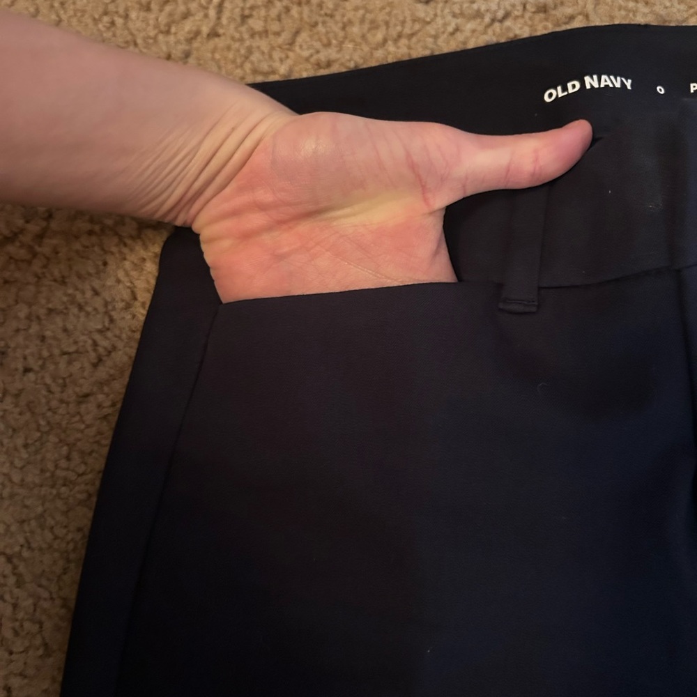 Old Navy - Navy Pixie Flare Pants - image 3